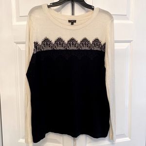 Talbots Black and cream sweater size 1X